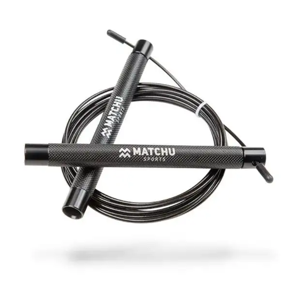 Matchu Sports Speed ​​Rope - Corde à sauter Crossfit - Métal - Noir