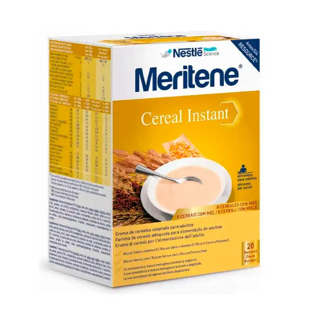 Meritene Céréales Instantanées Multivitaminées | 4 Saveurs - 8 Céréales au miel