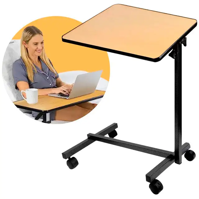 Table d'appoint pliante avec hauteur réglable et plateau inclinable à 90°