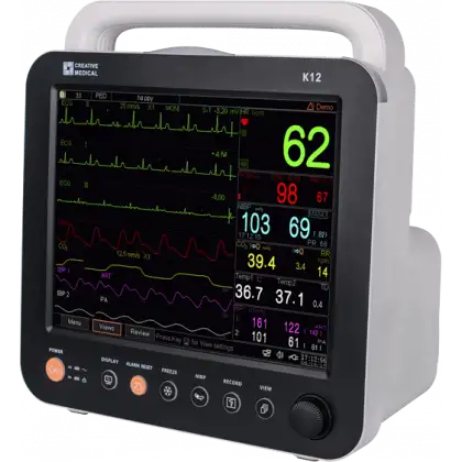 Moniteur patient multiparamétrique Gima K12 (PNI, SpO2, Temp, Resp. et ECG)