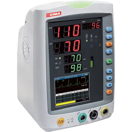 Moniteur patient multiparamétrique Gima Vital Pro (PNI, SpO2, Temp et ECG)