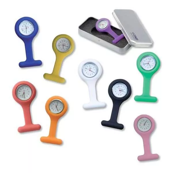 Montre infirmière à agrafer en silicone