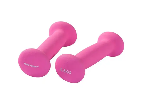 Tunturi Neopren Kurzhantel-Set pink, 2 x 0.5 kg