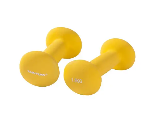 Tunturi Neopren Kurzhantel-Set gelb, 2 x 1.5 kg