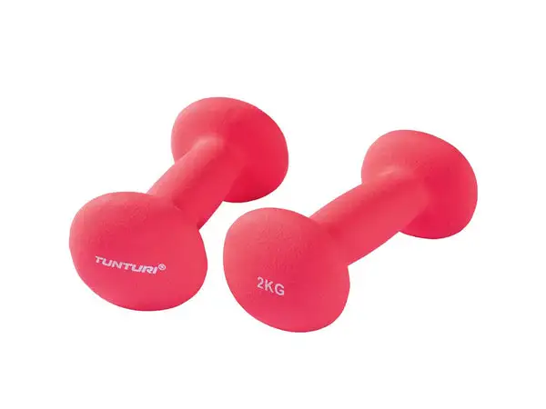 Tunturi Neopren Kurzhantel-Set rot, 2 x 2 kg