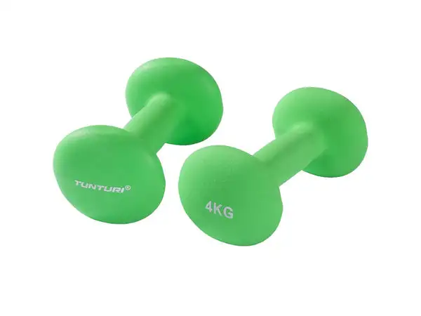 Tunturi Neopren Kurzhantel-Set grün, 2 x 4 kg