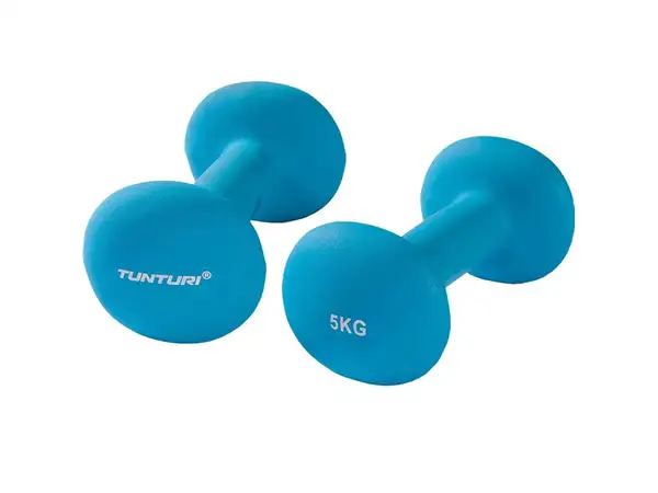 Tunturi Neopren Kurzhantel-Set blau, 2 x 5 kg