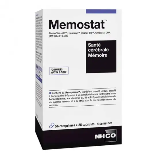 Nhco memostat santé cérébrale mémoire 56 comprimés + 28 capsules