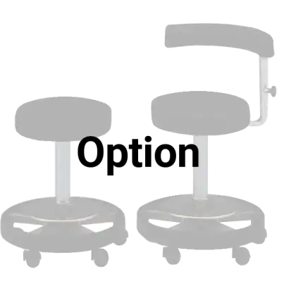 Option roulettes freinées en charge pour tabouret SCHMITZ
