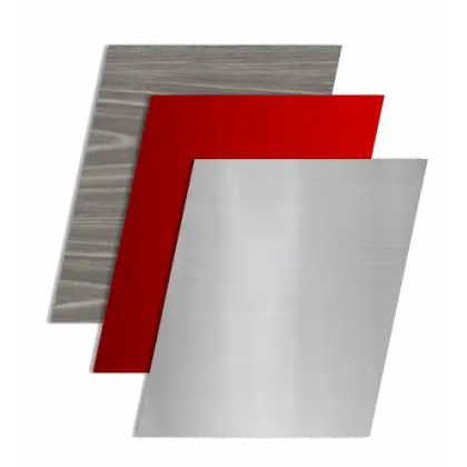 Option finition stratifiée 2 faces pour portes plombées 1 ou 2 vantaux pivotantes