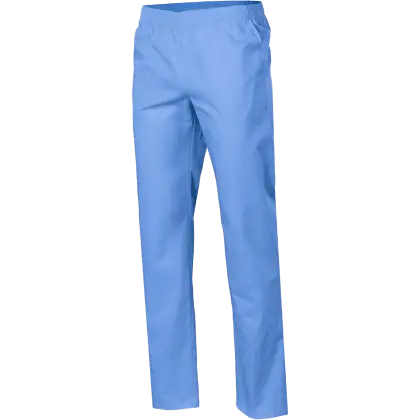 Pantalon médical mixte polyester/coton (bleu)