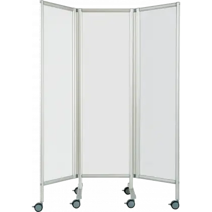 Paravent mobile rigide Butterfly Ropimex RBF - 3 battants - Blanc