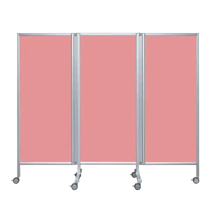 Paravent mobile rigide Butterfly Ropimex RBF - 3 battants - Coloris unis