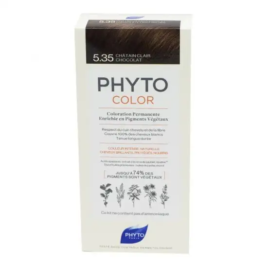 Phytocolor 5.35 châtain clair chocolat coloration permanente