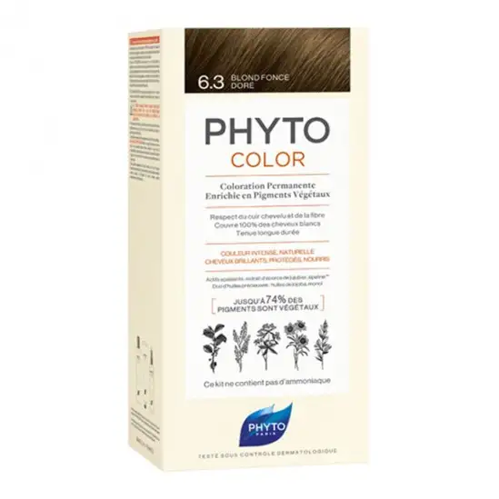 Phyto color coloration permanente 6.3 blond foncé doré