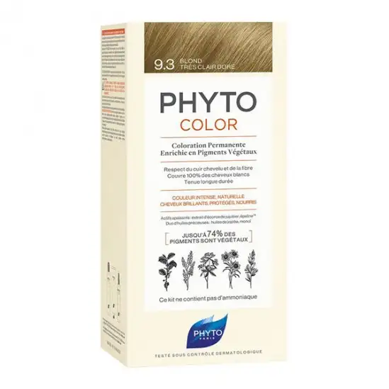 Phytocolor kit coloration permanente 9.3 blond très clair doré