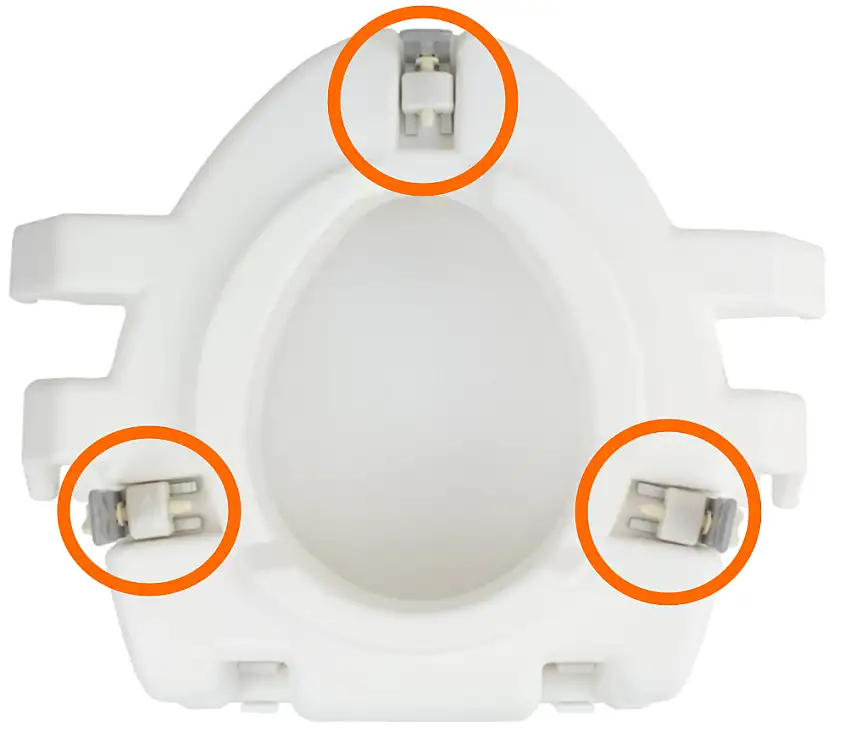 Ensemble de 3 pièces pour rehausseur de WC avec accoudoirs rabattables