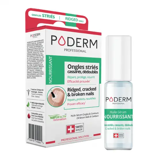 Poderm huile-sérum nourrissant ongles striés 8ml
