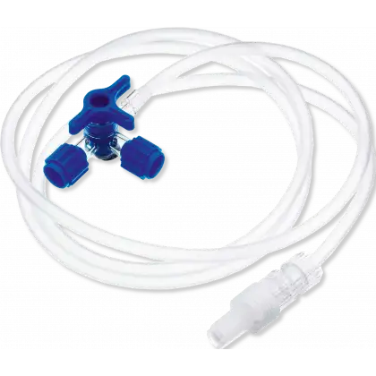 Prolongateur par gravité BD en PVC + robinet 3 voies (Boite de 200)