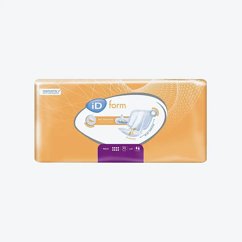 Protection anatomique - iD Form - Maxi - Extra long - 8 gouttes - Par 21