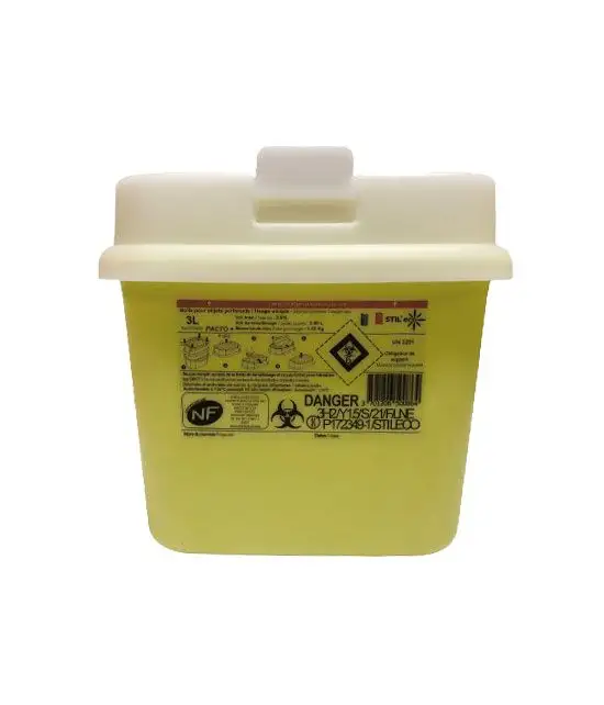 Récupérateur d'aiguilles seringues déchets 3 Litres
