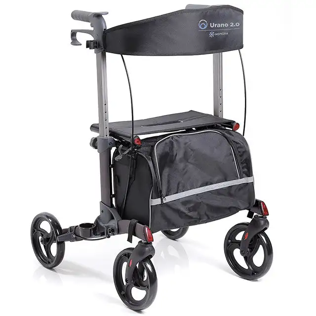 Déambulateur Rollator 4 Roues Pliable avec Panier Polyvalent