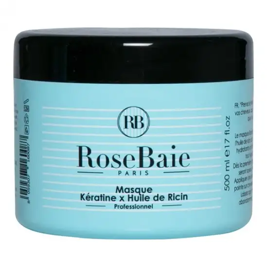 Rosebaie masque à la kératine et à l’huile de ricin 500ml