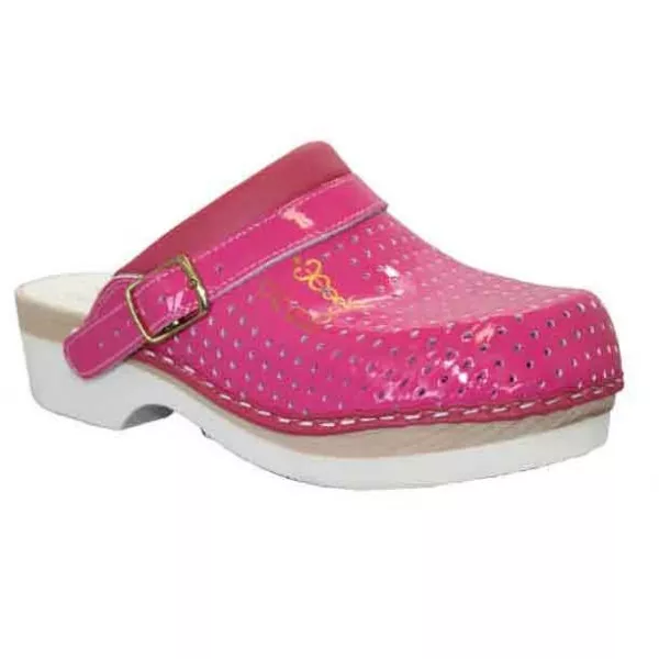 Sabots médicaux - Sabots Bois Vernis Fuschia