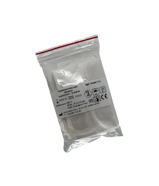 Sachet de 20 Pansements tissés Coton Assortis