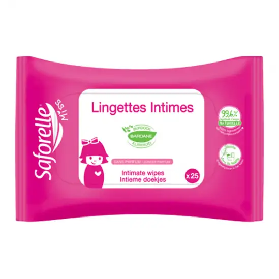 Saforelle miss lingettes intimes paquet de 25