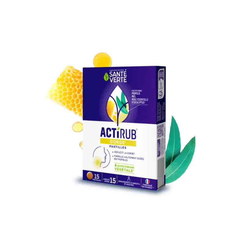 Santé Verte actirub gorge 15 pastilles