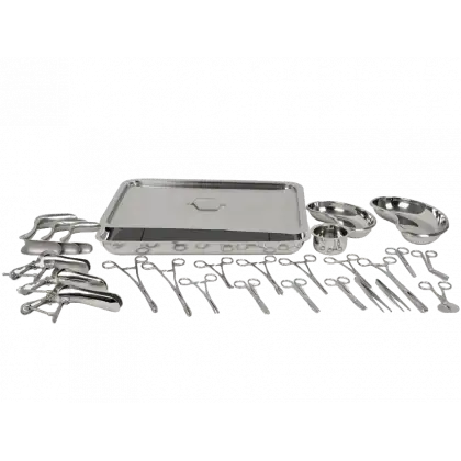 Set d'instrumentation inox pour accouchement
