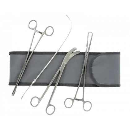 Set d’instruments pour gynécologie avec housse nylon