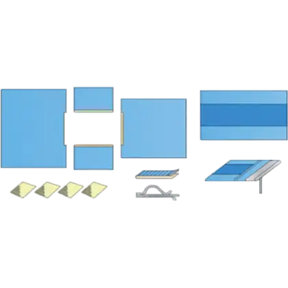 Set universel de champs de soins stériles Gima (lot de 8)