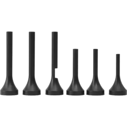 Jeu de 6 speculums vétérinaires pour vidéotoscope LED Firefly DE500