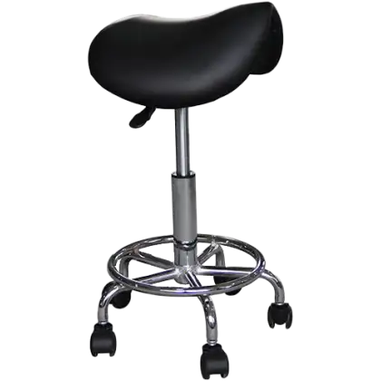 Tabouret à selle pony Mediprem avec base chromée