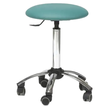 Tabouret médical sur roulettes ClediMed avec piètement chromé