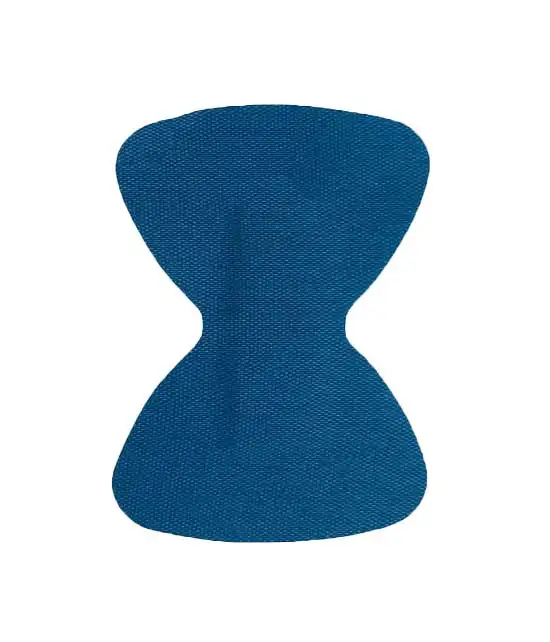 100 Papillons Détectables support Tissés Coton Bleu - 7.5 cm x 4.6 cm