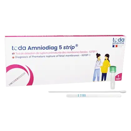 Test de diagnostic de la rupture des membranes fœtales Amniodiag 5 (Boite de 10)