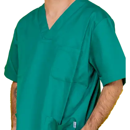 Tunique médicale mixte polyester/coton (vert)