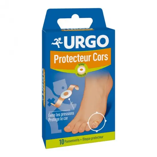 Urgo protecteur cors 10 pansements adhésifs 2x7cm