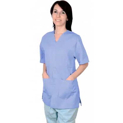 Veste unisexe en coton/polyester Gima (bleu clair)