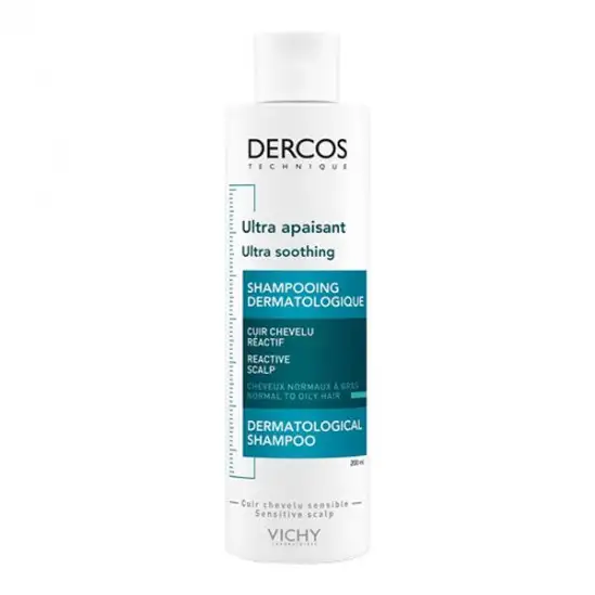 Vichy dercos shampooing ultra apaisant cheveux normaux à gras 200ml
