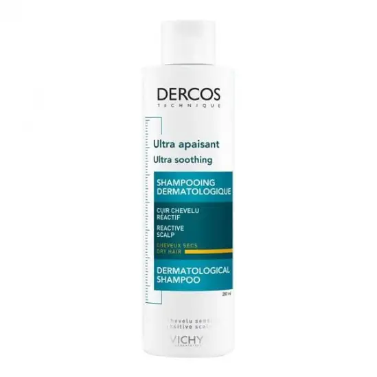 Vichy dercos shampooing ultra apaisant cheveux sec 200ml