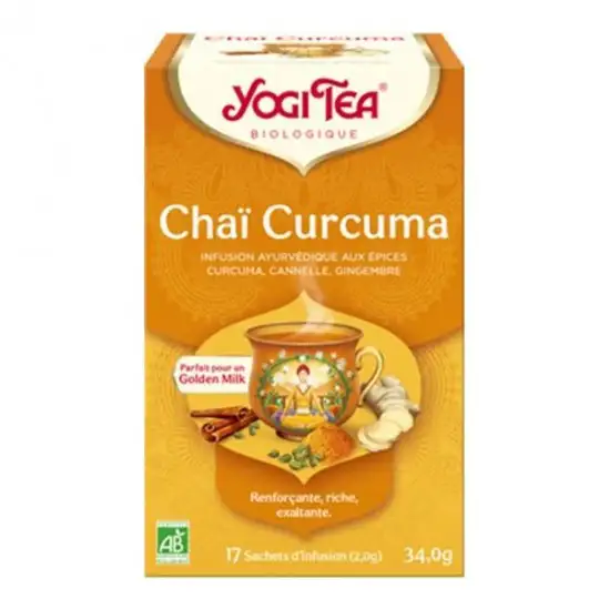 Yogi tea bio chaï curcuma 17 sachets 34g