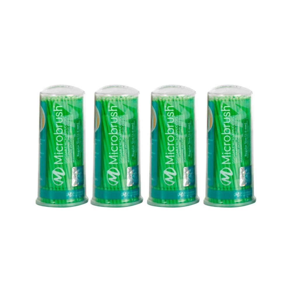 Microbrush Disposable Micro Applicators Regular vert 4x 100 pcs