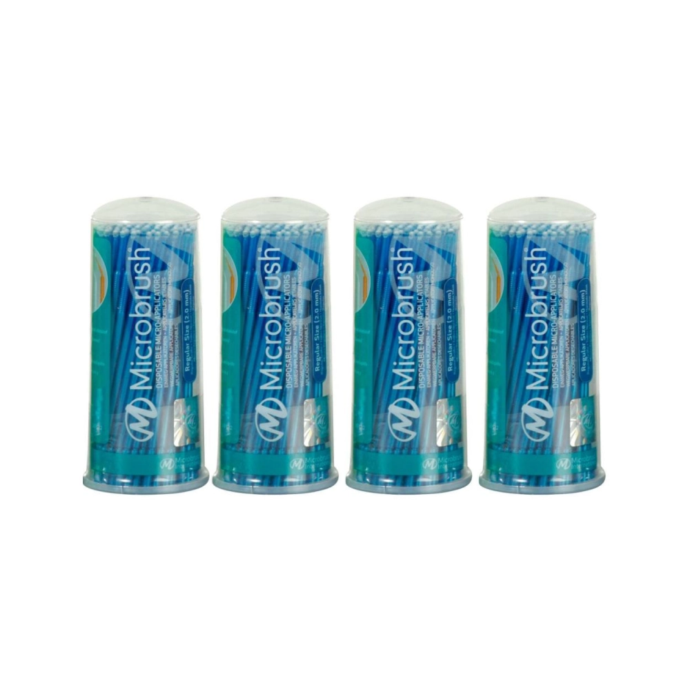 Microbrush Disposable Micro Applicators Regular bleu 4x 100 pcs