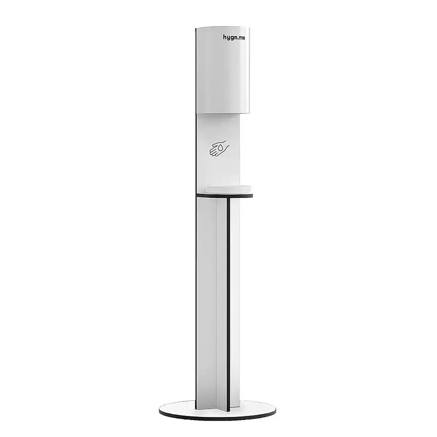 hygn.me Station 3 column distributeur de désinfectant Blanc