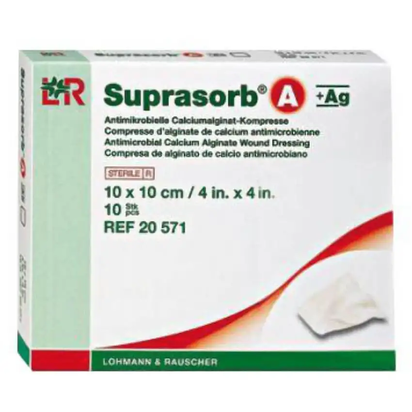 Lohmann & Rauscher Compresses Suprasorb A + Ag L 5 × l 5 cm