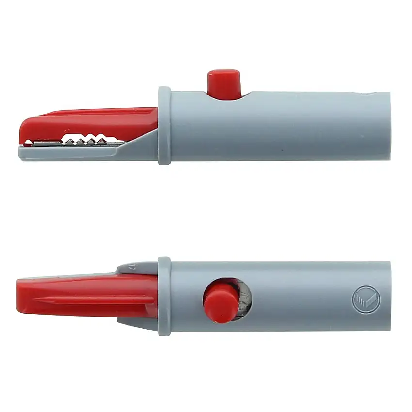 Pinces crocodiles pour électrodes à languette ( lot de 10 )